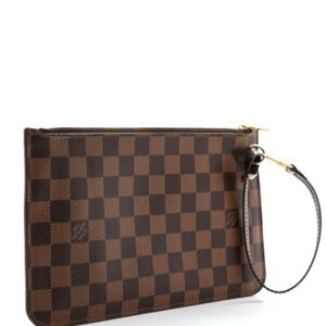 Louis Vuitton Brown Checkered Damier Ebene Pouch